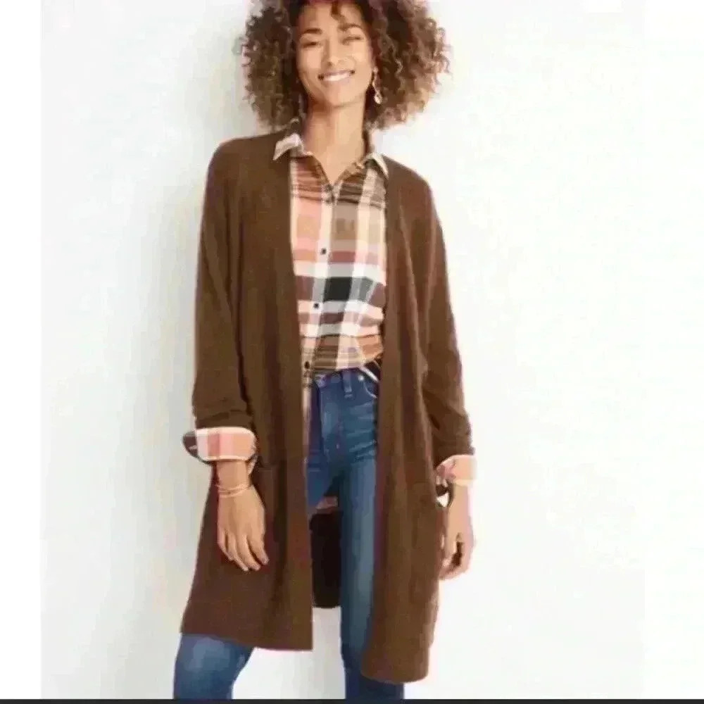 ❤️ 3 for $30 Madewell brown long sweater